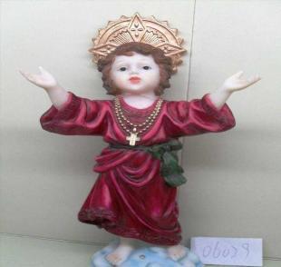 供应厂家直销 树脂工艺品 神童立体家居摆件与工艺扇的完美结合